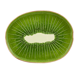 Bordallo Pinheiro Tropical Fruits platter Kiwi 40.2x31.1 cm. - Buy now on ShopDecor - Discover the best products by BORDALLO PINHEIRO design