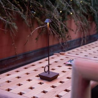 Broggi Bugia portable table lamp corten
