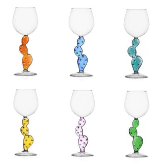 Ichendorf Desert Plants set 6 wine glasses cactus mix - Buy now on ShopDecor - Discover the best products by ICHENDORF design