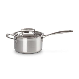 Le Creuset 3-ply Stainless Steel saucepan with lid 16 cm - Buy now on ShopDecor - Discover the best products by LECREUSET design