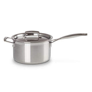 Le Creuset 3-ply Stainless Steel saucepan with lid 18 cm - Buy now on ShopDecor - Discover the best products by LECREUSET design