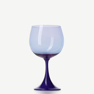 Nason Moretti Burlesque bourgogne red wine chalice blue and peach - Buy now on ShopDecor - Discover the best products by NASON MORETTI design