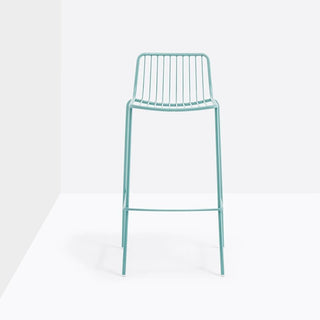 Pedrali Nolita 3658 garden stool with seat H.75 cm. Pedrali Light blue AZ100 - Buy now on ShopDecor - Discover the best products by PEDRALI design