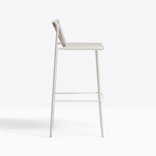 Pedrali Tribeca 3668 garden stool with seat H.77.5 cm. for outdoor use Pedrali White BI200 - Buy now on ShopDecor - Discover the best products by PEDRALI design
