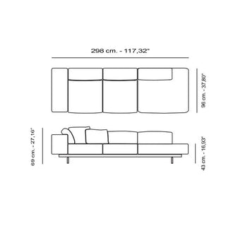 Kartell Largo Velvet 3 seater modular sofa in red velvet - Buy now on ShopDecor - Discover the best products by KARTELL design