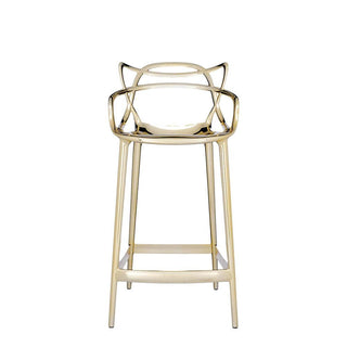 Kartell Masters metallized stool with seat H. 65 cm. - Buy now on ShopDecor - Discover the best products by KARTELL design