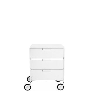 Kartell Mobil Mat chest of drawers with 3 drawers and wheels Kartell White 03 - Buy now on ShopDecor - Discover the best products by KARTELL design