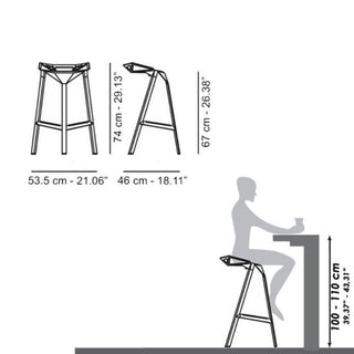 Magis Stool One h. 67 cm. - Buy now on ShopDecor - Discover the best products by MAGIS design
