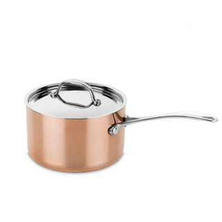 Mepra Toscana Copper casserole one handle with lid diam. 16 cm. - Buy now on ShopDecor - Discover the best products by MEPRA design