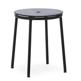 Normann Copenhagen Circa black steel stool with oak seat h. 45 cm. Normann Copenhagen Circa Black Oak - Buy now on ShopDecor - Discover the best products by NORMANN COPENHAGEN design