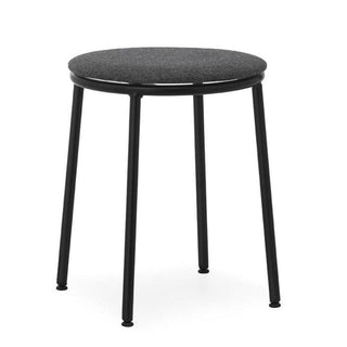 Normann Copenhagen Circa black steel stool with upholstery fabric seat h. 45 cm. Normann Copenhagen Circa Main Line flax MLF16 - Buy now on ShopDecor - Discover the best products by NORMANN COPENHAGEN design