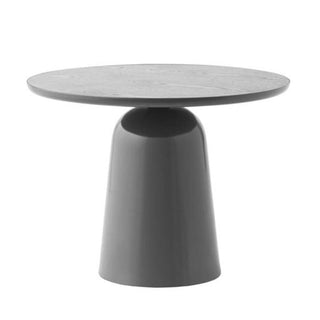Normann Copenhagen Turn adjustable steel table diam. 55 cm. with ash top Normann Copenhagen Turn Grey - Buy now on ShopDecor - Discover the best products by NORMANN COPENHAGEN design