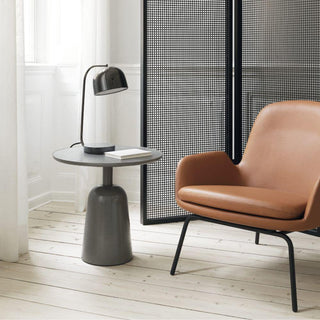Normann Copenhagen Turn adjustable steel table diam. 55 cm. with ash top - Buy now on ShopDecor - Discover the best products by NORMANN COPENHAGEN design
