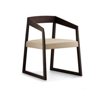 Pedrali Sign 455 wooden armchair with eco-leather seat - Buy now on ShopDecor - Discover the best products by PEDRALI design