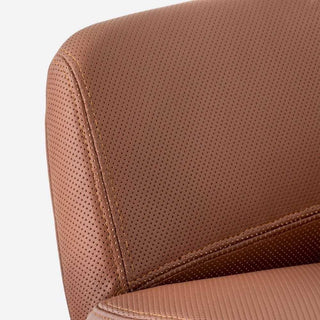 Pedrali Vic Metal 649/2 padded stool in leather seat H.65 cm. - Buy now on ShopDecor - Discover the best products by PEDRALI design