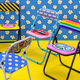 Seletti Blow Peace folding chair with peace decor - Buy now on ShopDecor - Discover the best products by SELETTI design