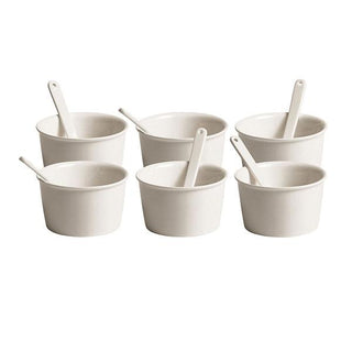 Seletti Estetico Quotidiano set 6 ice cream cups with spoons - Buy now on ShopDecor - Discover the best products by SELETTI design