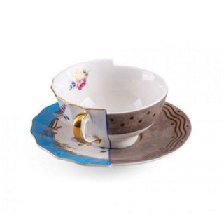 Seletti Hybrid 2.0 porcelain tea cup Kerma with saucer - Buy now on ShopDecor - Discover the best products by SELETTI design