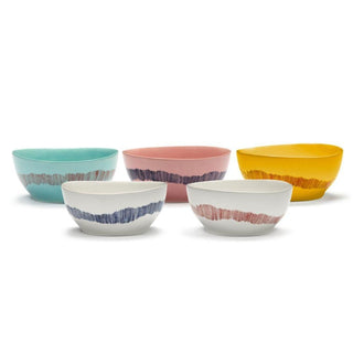 Serax Feast bowl diam. 16 cm. white swirl-stripes red - Buy now on ShopDecor - Discover the best products by SERAX design
