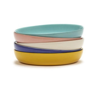 Serax Feast soup plate diam. 22 cm. delicious pink - pepper blue - Buy now on ShopDecor - Discover the best products by SERAX design
