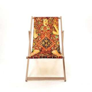 Seletti Toiletpaper Deck Chair Lady On Carpet - Buy now on ShopDecor - Discover the best products by TOILETPAPER HOME design